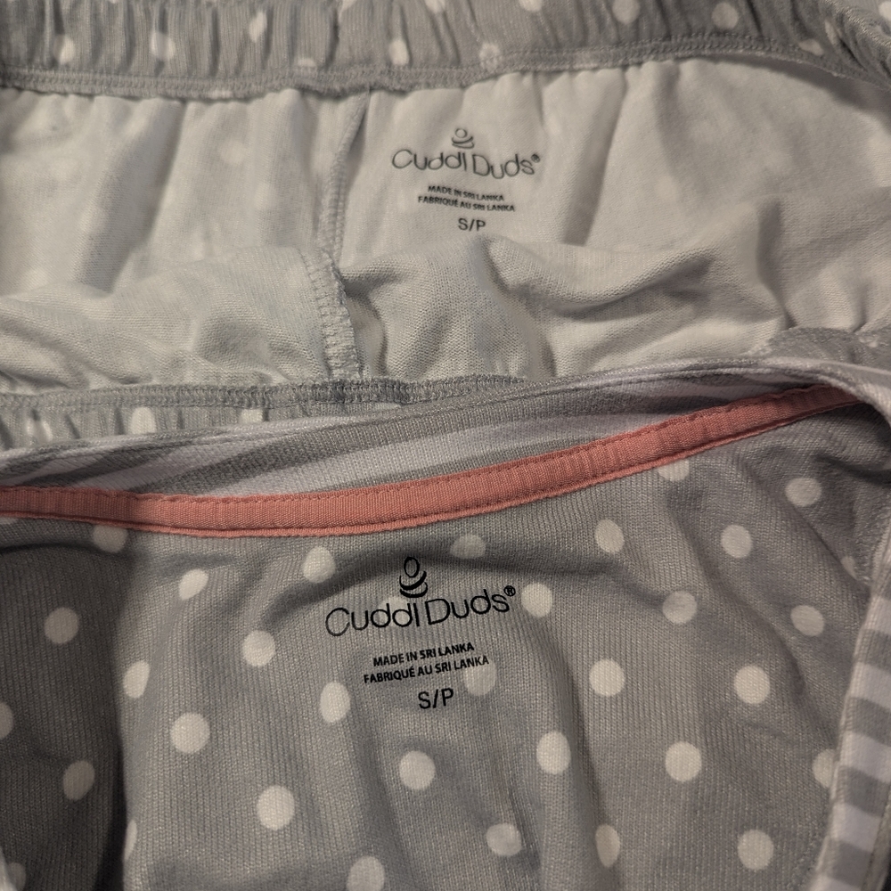Cuddl Duds Long Sleeve Jogger Polka Dot and Striped Pajama Set Size Small NWT - Picture 10 of 14